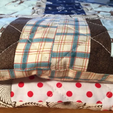 Cozy Baby Toddler Quilt, Crib, Farm Girl, Handmade Quilt